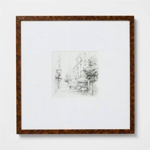 20"x20" Black and White Landscape Wall Art- Threshold designed with Studio McGee